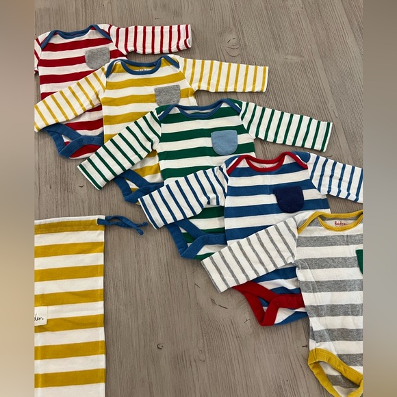 EUC Striped Long-sleeved Bodysuits - Picture 3 of 11